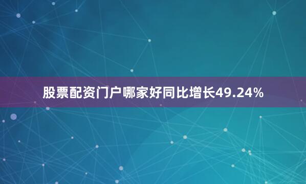股票配资门户哪家好同比增长49.24%