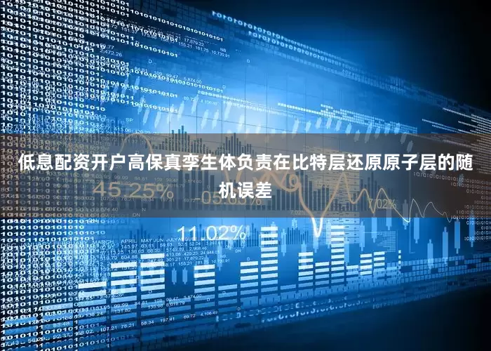低息配资开户高保真孪生体负责在比特层还原原子层的随机误差